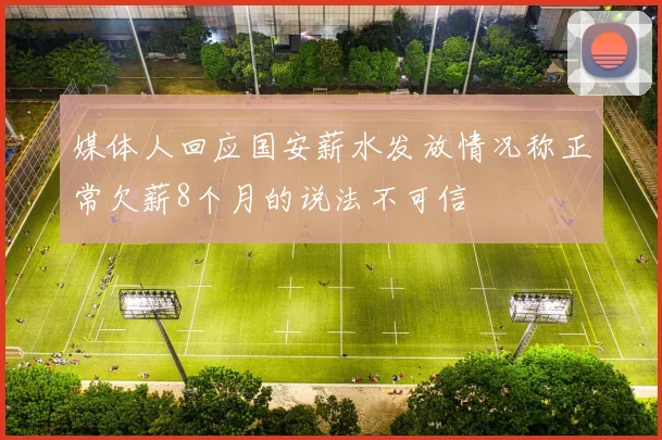 媒体人回应国安薪水发放情况称正常欠薪8个月的说法不可信